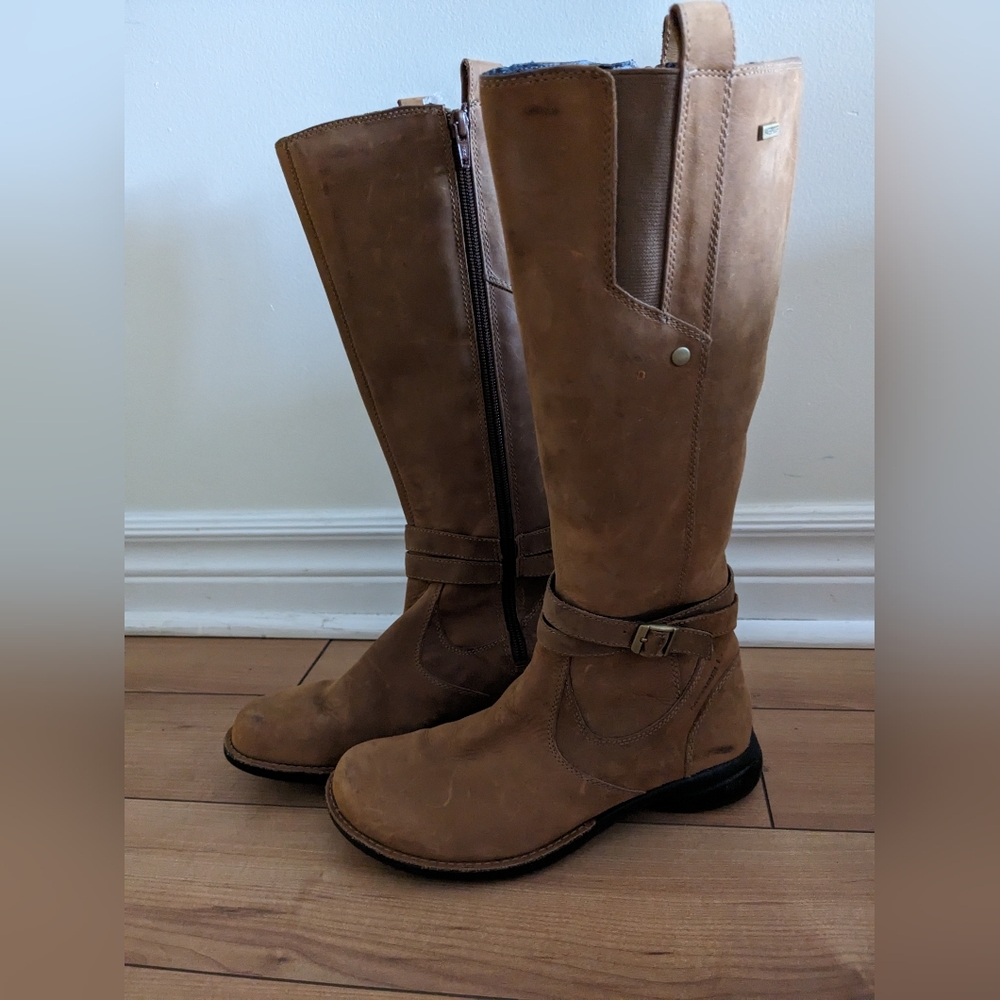 Merrell Women's Chestnut Brown Leather Waterproof Riding Boots‎ Size 6.5